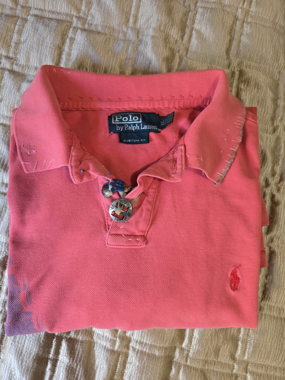 VINTAGE Polo Ralph Lauren Limited Edition Concho Southwestern Studded Polo Shirt